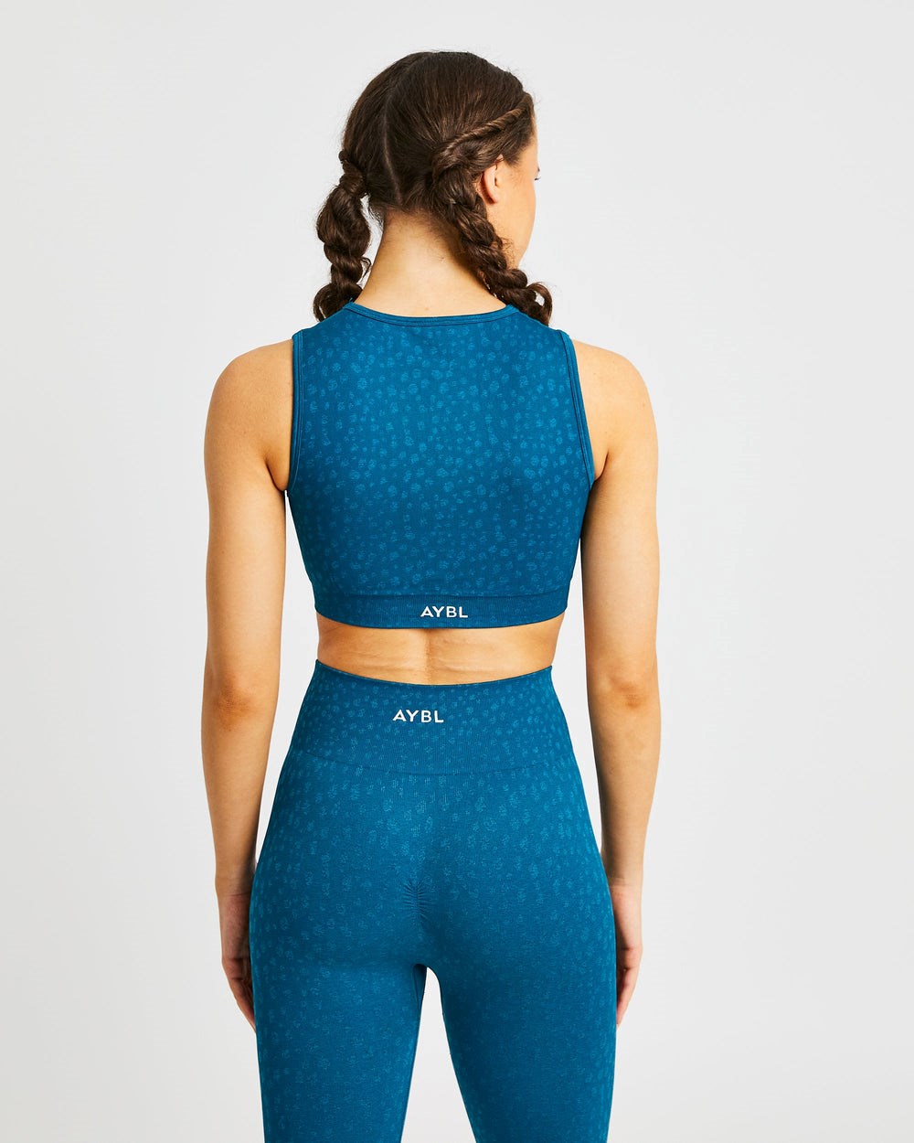 AYBL Evolve Speckle Seamless Crop Vest Teal | 0651834-BP