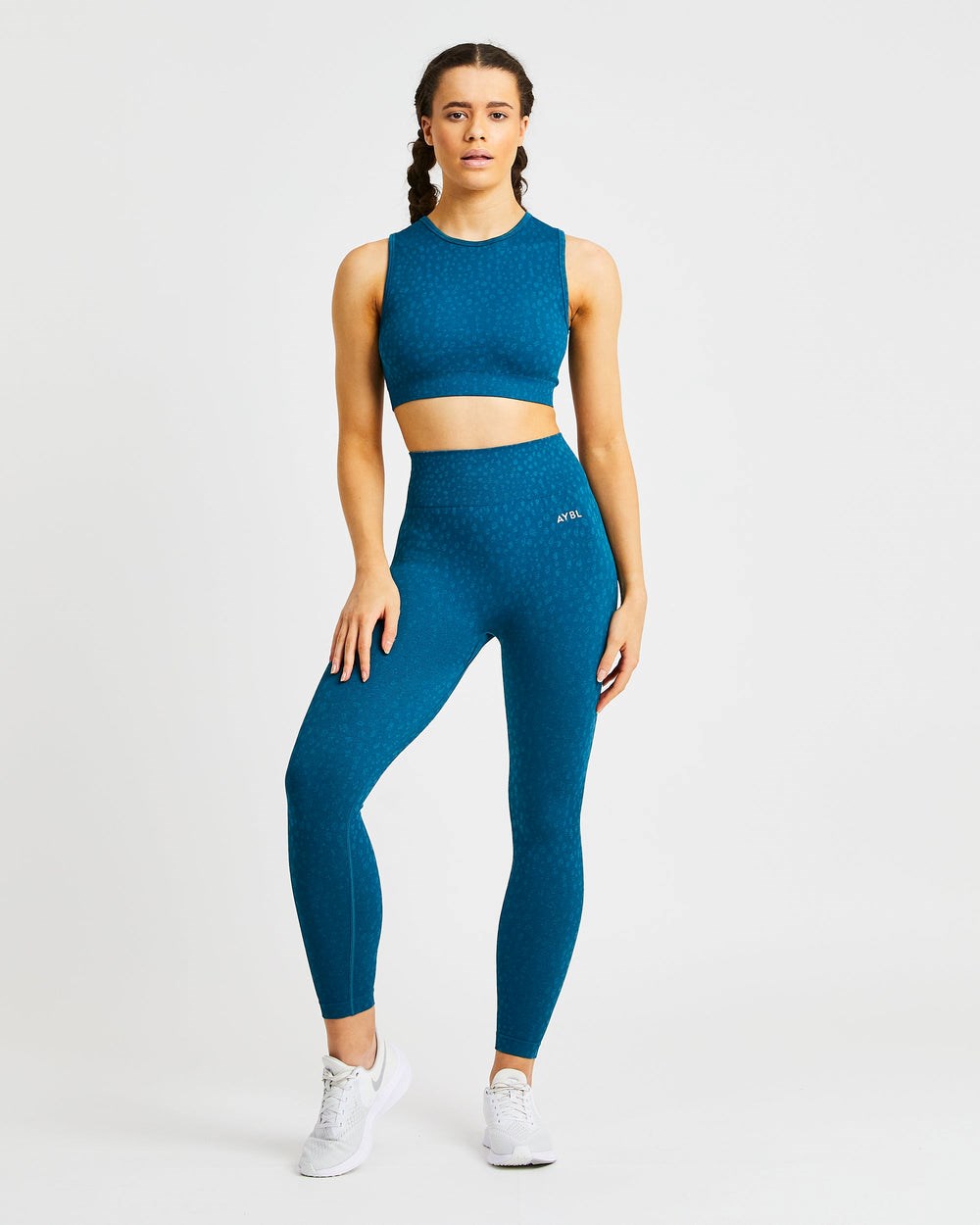 AYBL Evolve Speckle Seamless Crop Vest Teal | 0651834-BP