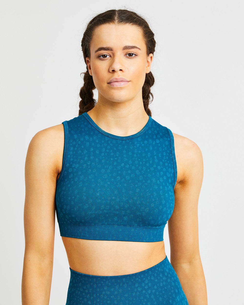 AYBL Evolve Speckle Seamless Crop Vest Teal | 0651834-BP