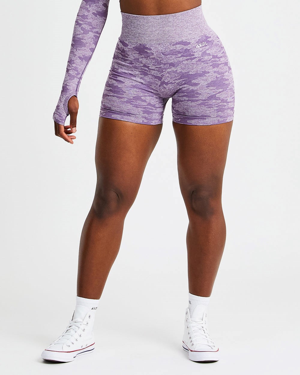 AYBL Evolve Camo Seamless Shorts Plum | 9853072-OK