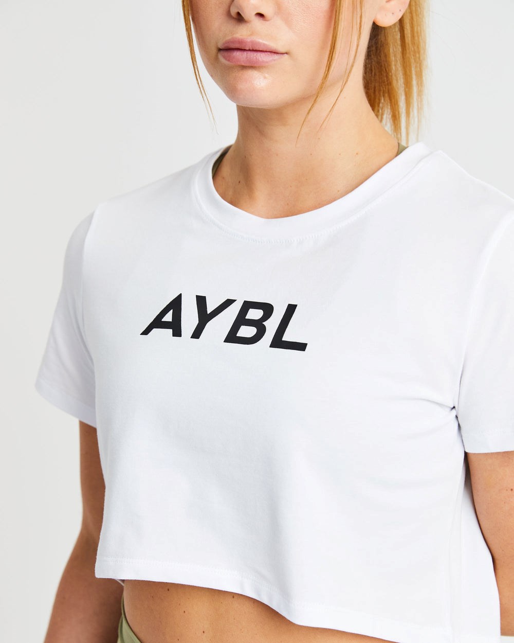 AYBL Crop T Shirt Wit | 4279608-IG