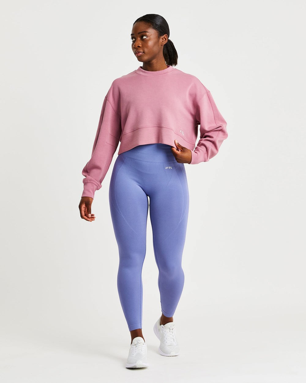 AYBL Oversized Crop Jumper Roze Roze | 7805214-CQ