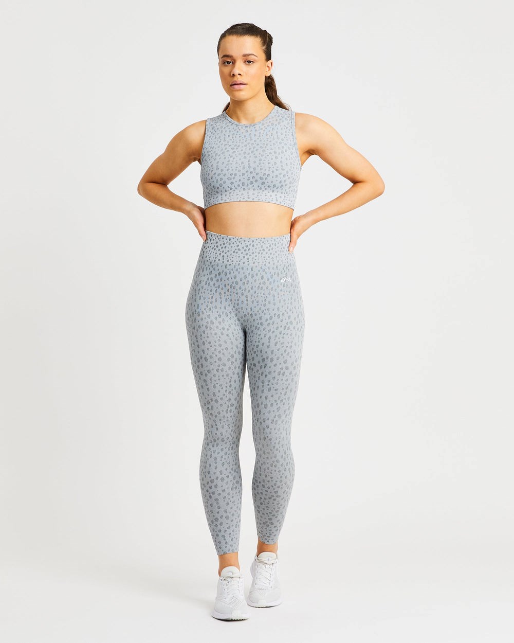 AYBL Evolve Speckle Seamless Crop Vest Lichtgrijs | 2173869-KG