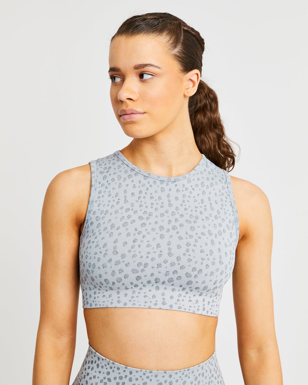 AYBL Evolve Speckle Seamless Crop Vest Lichtgrijs | 2173869-KG