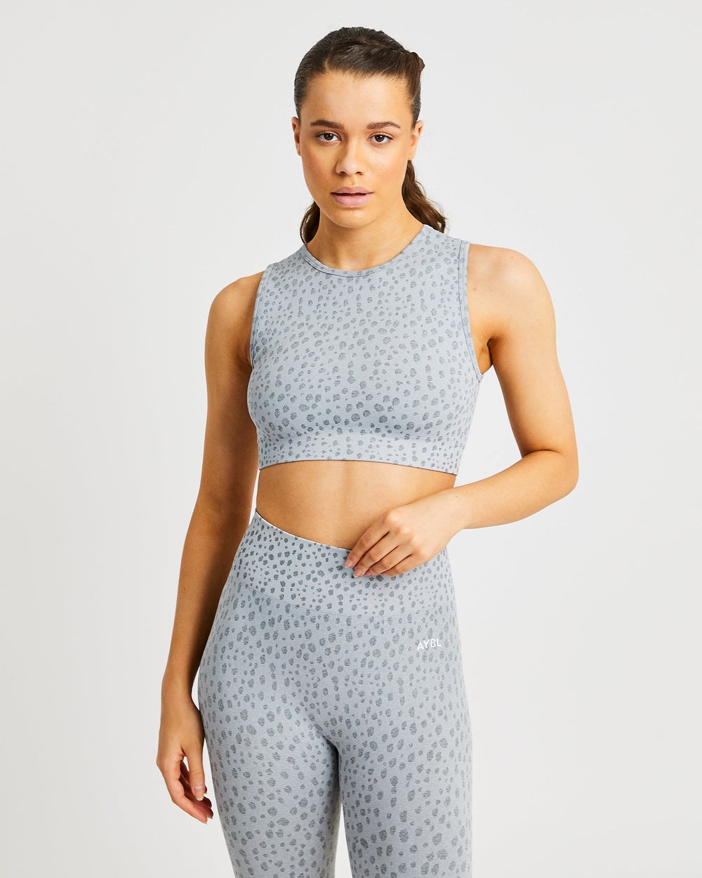 AYBL Evolve Speckle Seamless Crop Vest Lichtgrijs | 2173869-KG