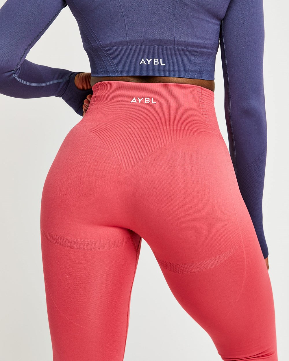 AYBL Balance V2 Seamless Long Sleeve Crop Top Donkerblauw Blauw | 1027845-FS