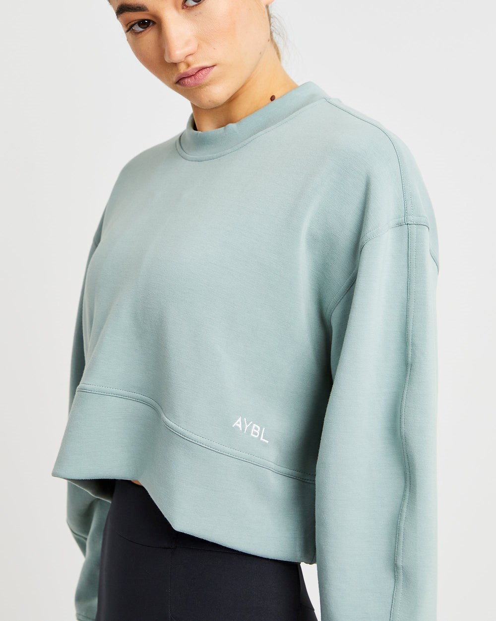 AYBL Oversized Crop Jumper Groen | 9013657-WA