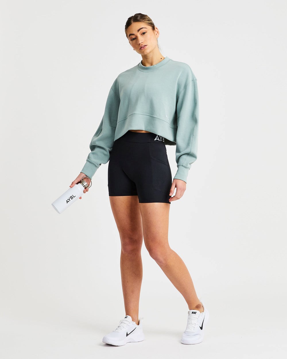 AYBL Oversized Crop Jumper Groen | 9013657-WA