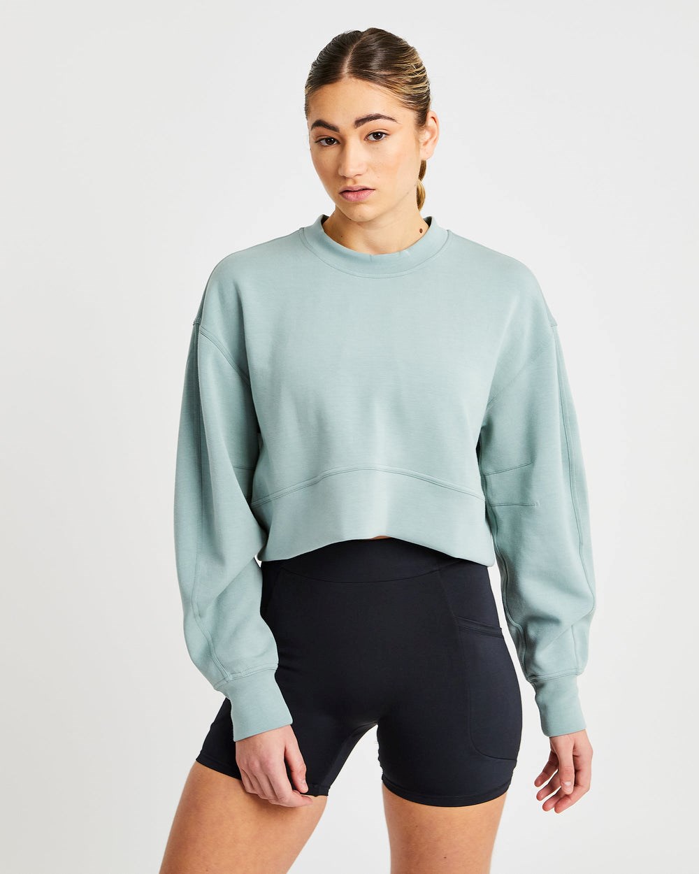 AYBL Oversized Crop Jumper Groen | 9013657-WA