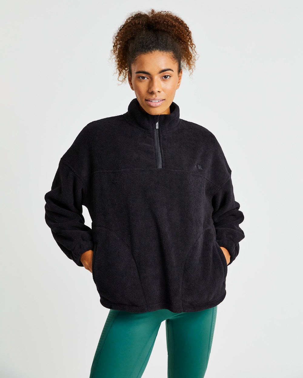 AYBL Effortless Oversized Fleece Zwart | 6305972-TI