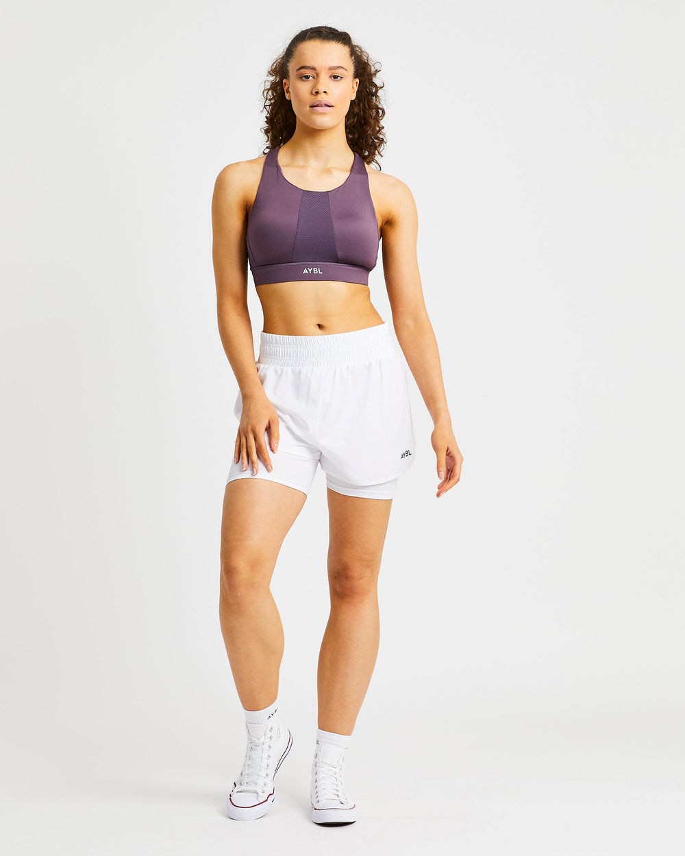 AYBL Sportive High Neck Sports Bra Paars | 5368714-TA