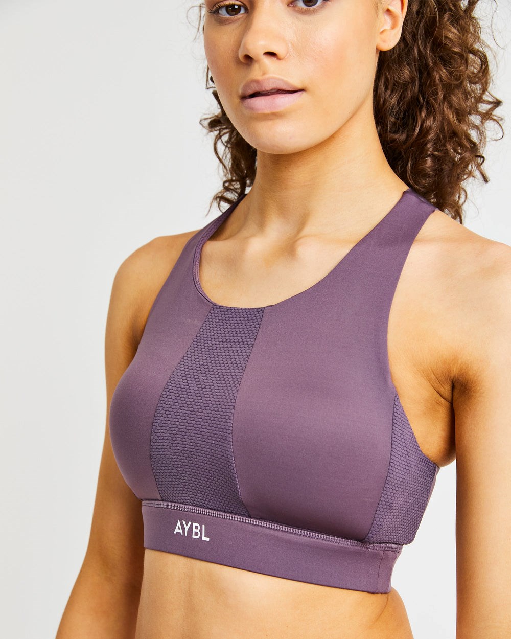 AYBL Sportive High Neck Sports Bra Paars | 5368714-TA