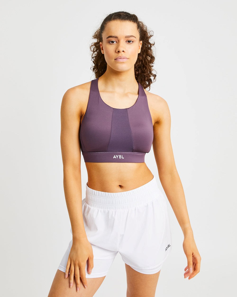 AYBL Sportive High Neck Sports Bra Paars | 5368714-TA