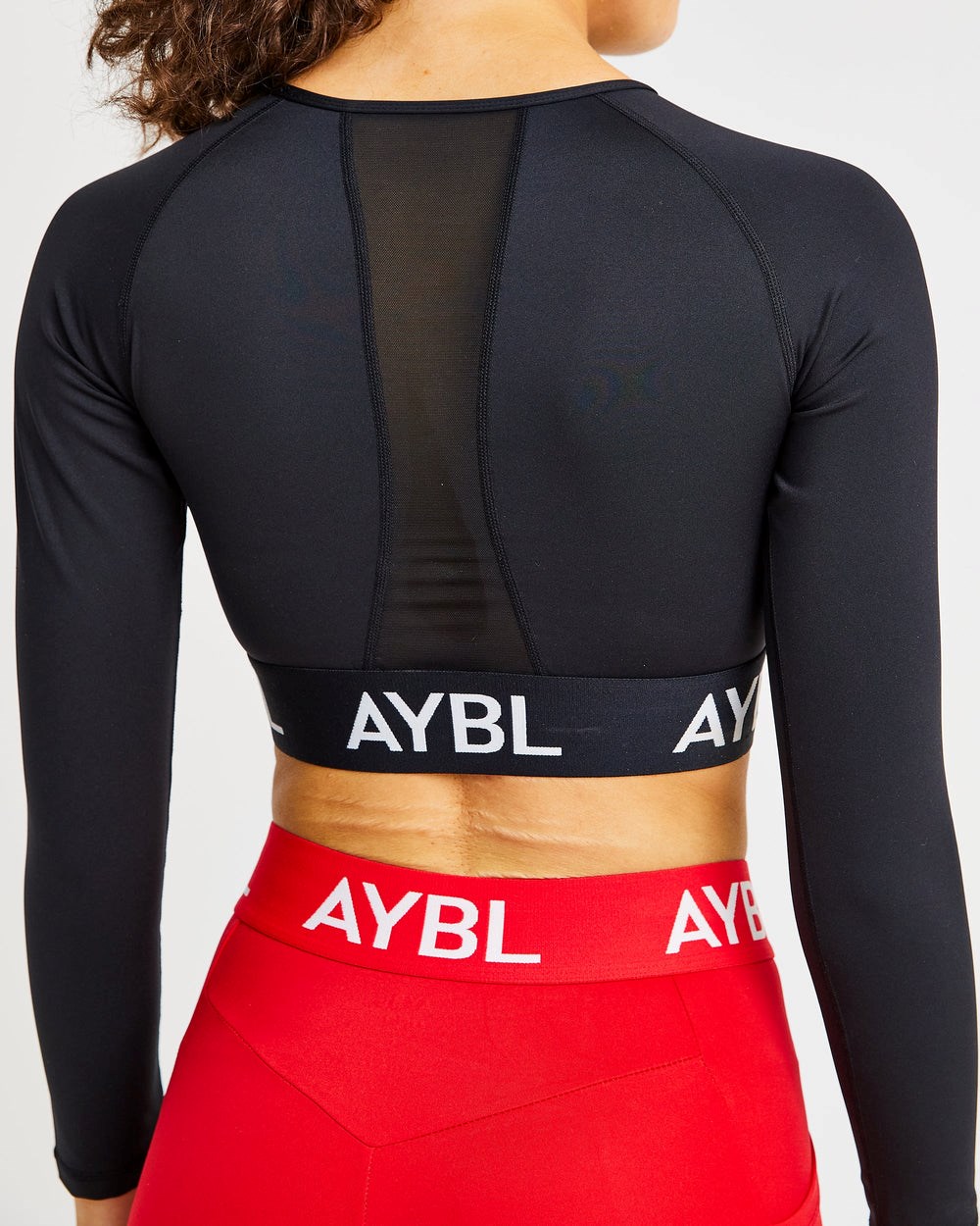 AYBL Training Long Sleeve Crop Top Zwart | 2649137-ES