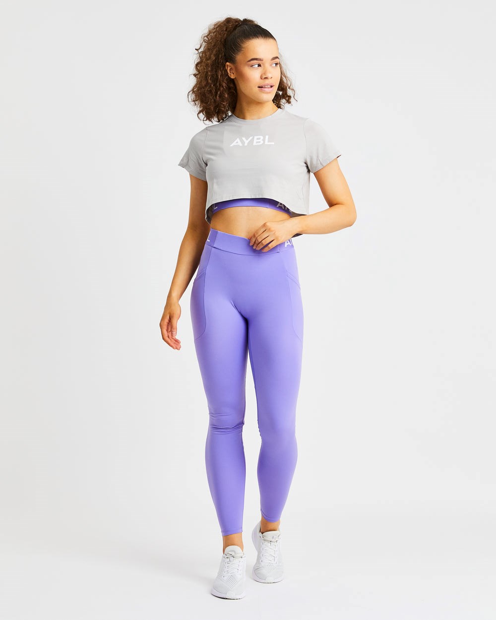 AYBL Crop T Shirt Grijs | 7812935-TR