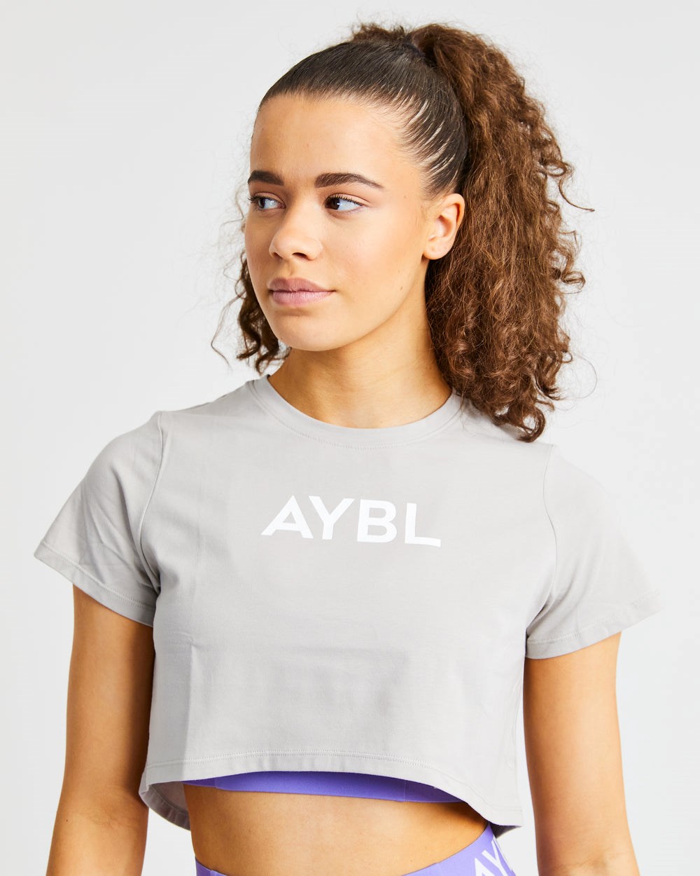 AYBL Crop T Shirt Grijs | 7812935-TR