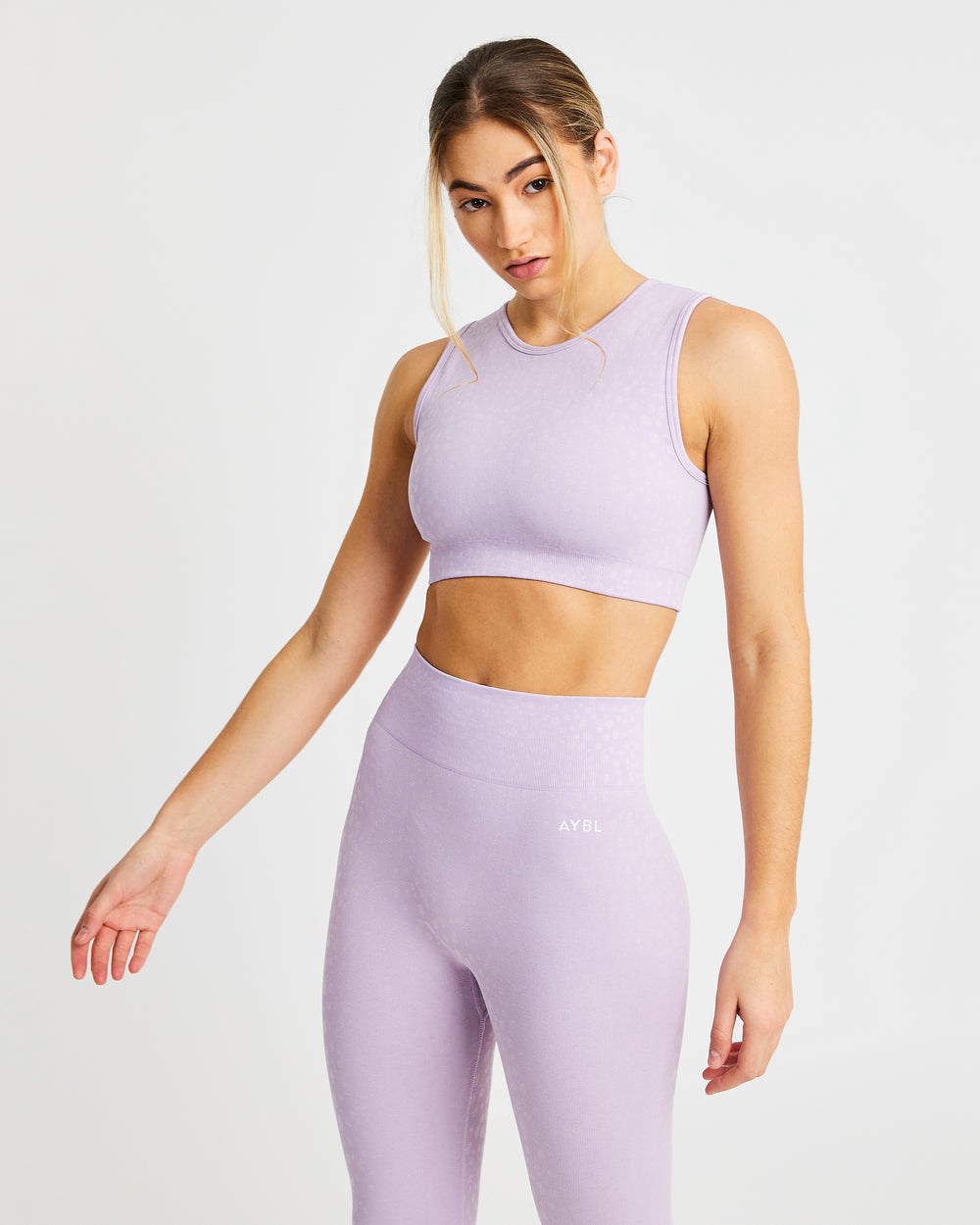 AYBL Evolve Speckle Seamless Crop Vest Lilac | 0873691-JS