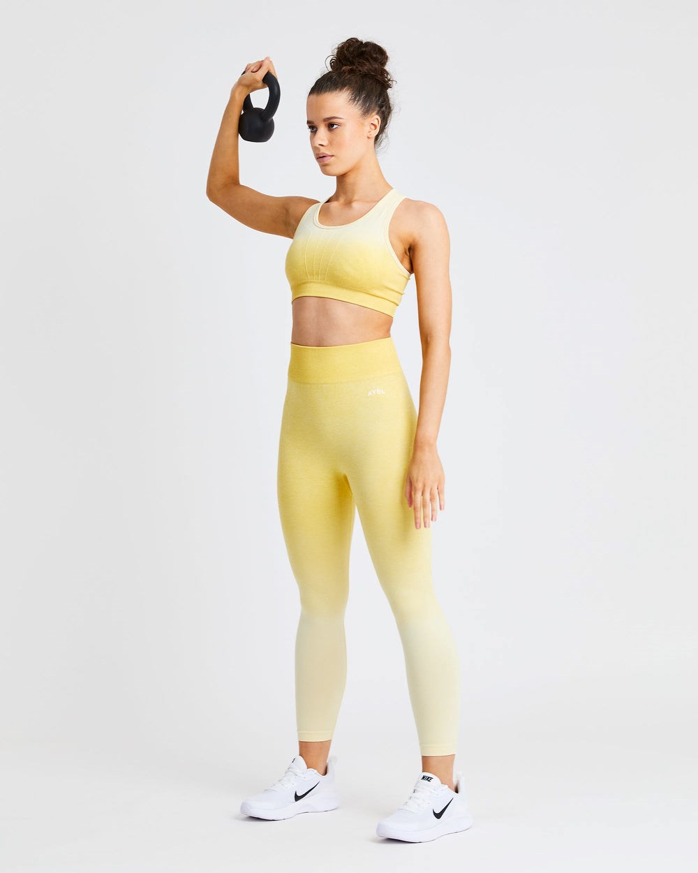 AYBL Pulse Ombré Seamless Leggings Geel | 5329687-TE