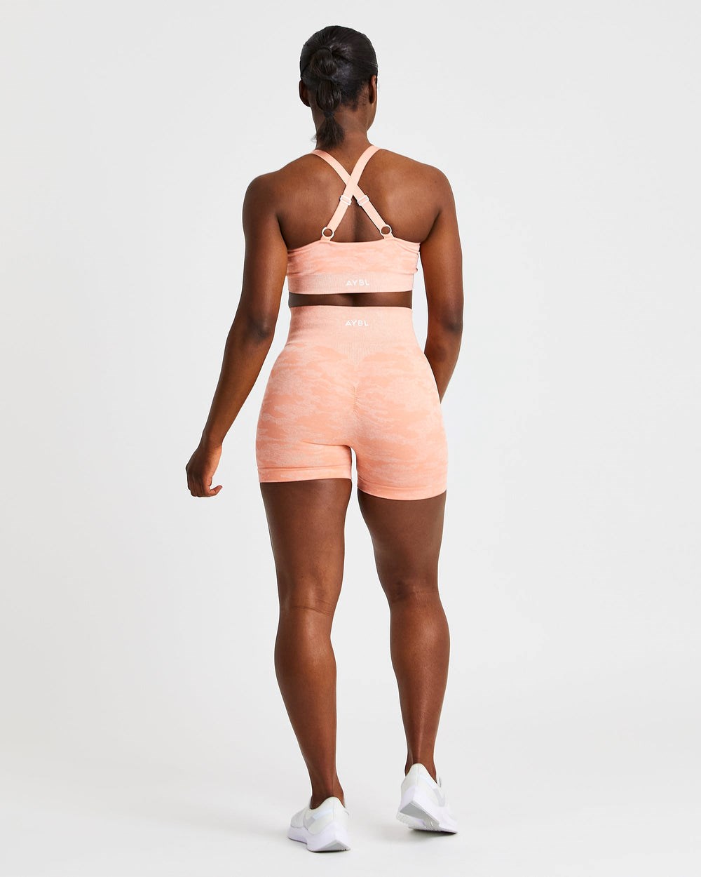 AYBL Evolve Camo Seamless Shorts Peach | 6582473-NT