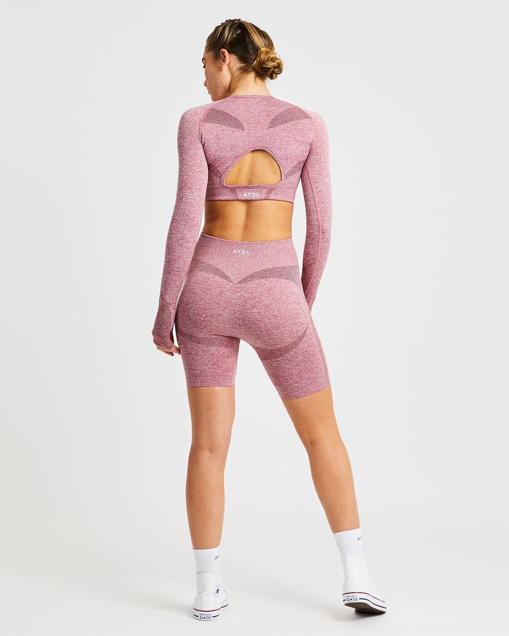 AYBL Motion Seamless Long Sleeve Crop Top Rood | 4253718-JC