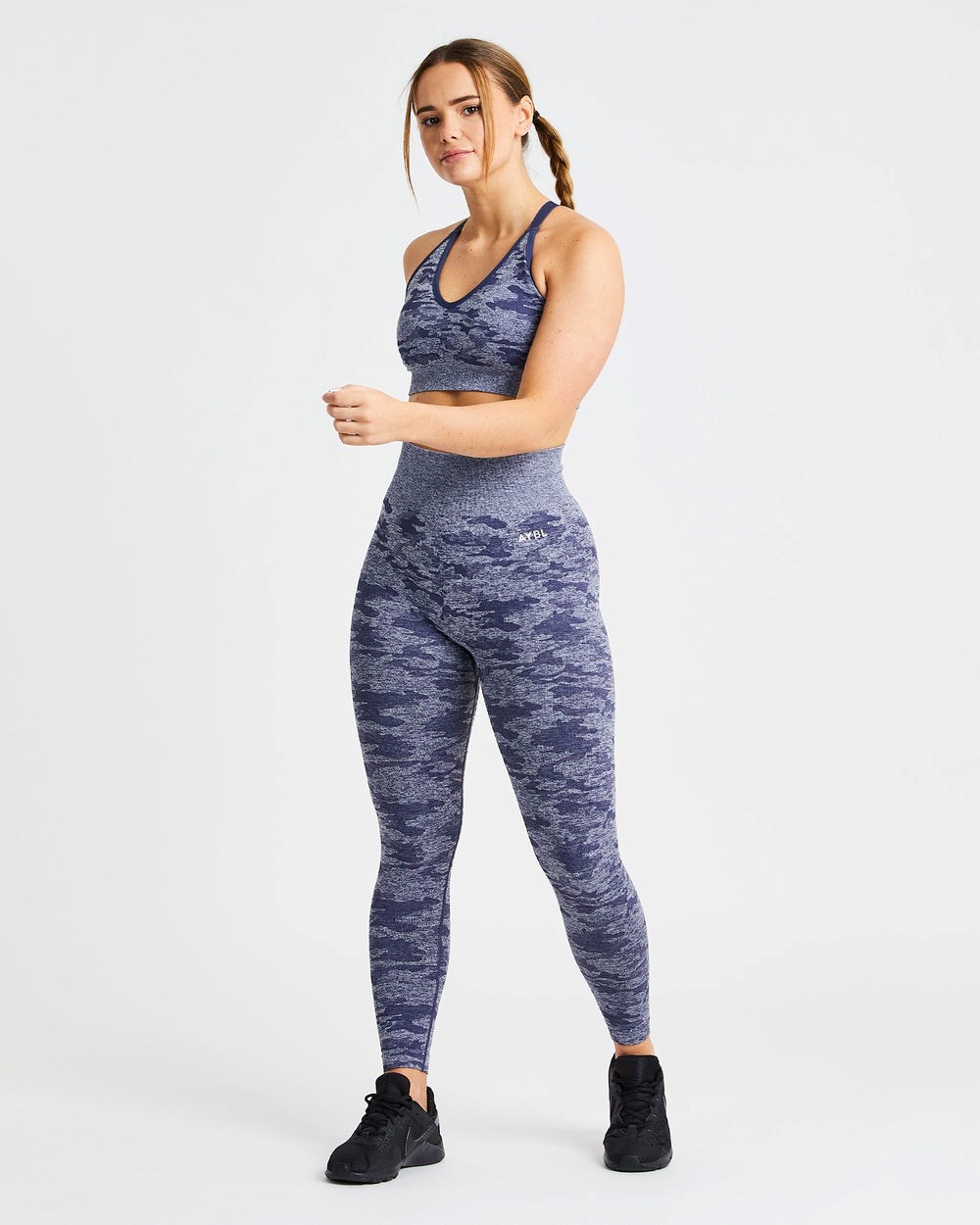 AYBL Evolve Camo Seamless Leggings Donkerblauw | 0576812-LU