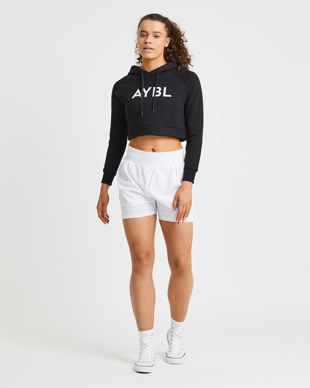 AYBL Staple Crop Hoodie Zwart | 0718459-OS