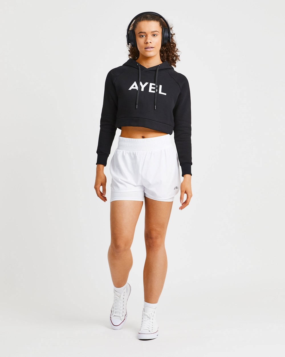 AYBL Staple Crop Hoodie Zwart | 0718459-OS