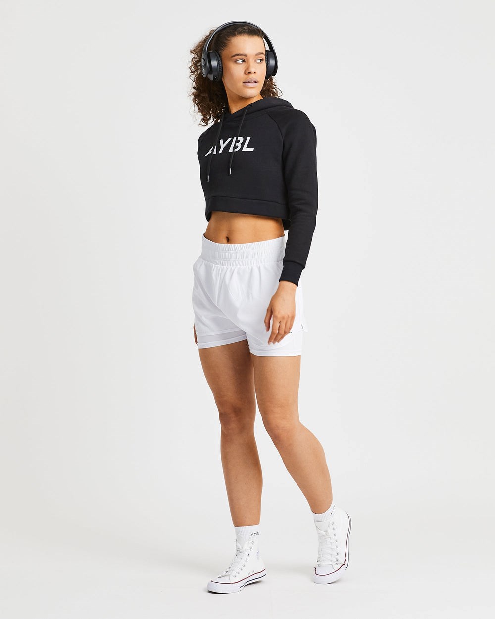 AYBL Staple Crop Hoodie Zwart | 0718459-OS