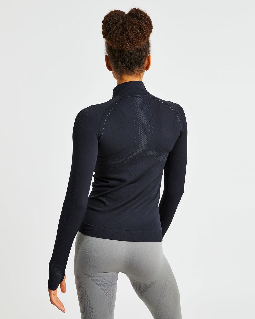 AYBL Ignite Seamless Zip Jacket Zwart | 3816924-VI