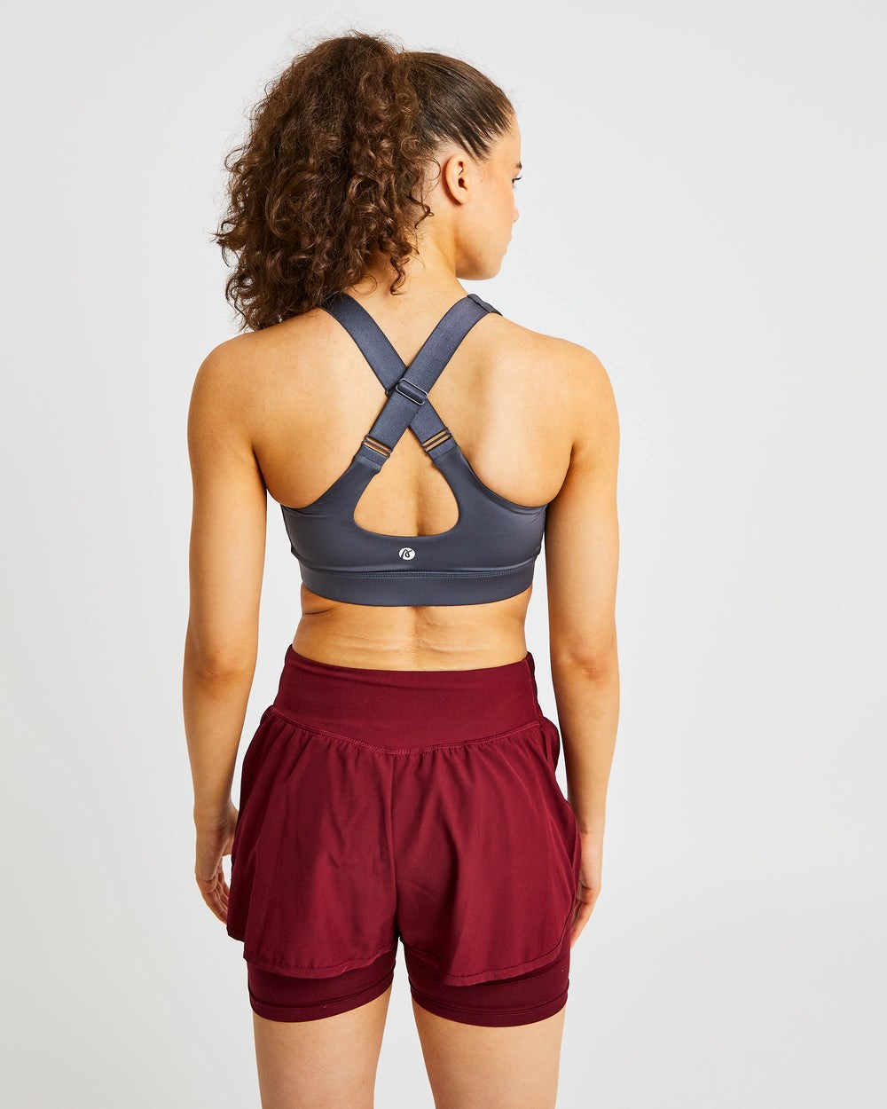 AYBL Sportive High Neck Sports Bra Charcoal | 7934061-UX