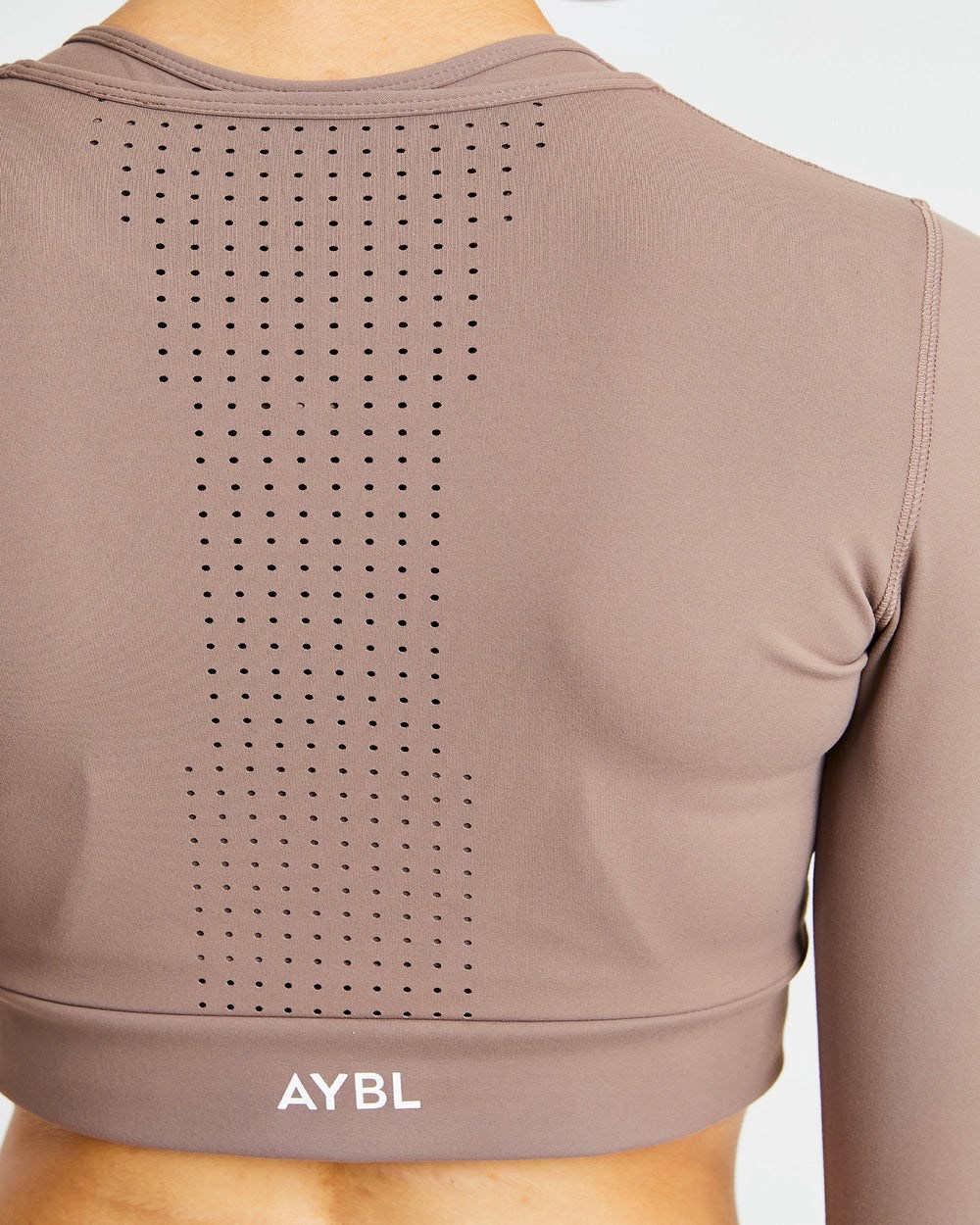 AYBL Pace Long Sleeve Crop Top Bruin | 8437516-PY