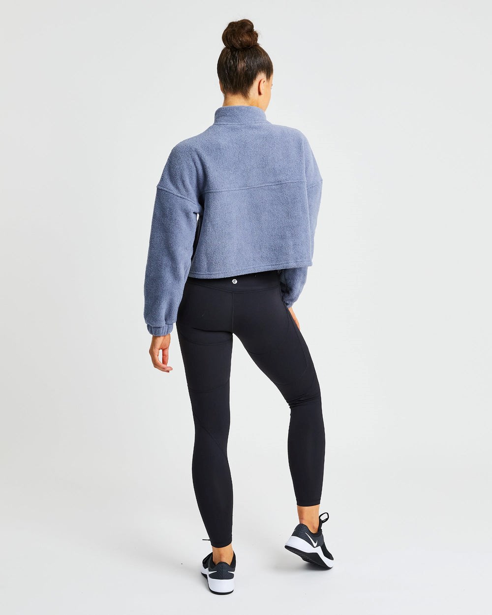 AYBL Effortless Oversized Cropped Fleece Blauw | 2160549-GY