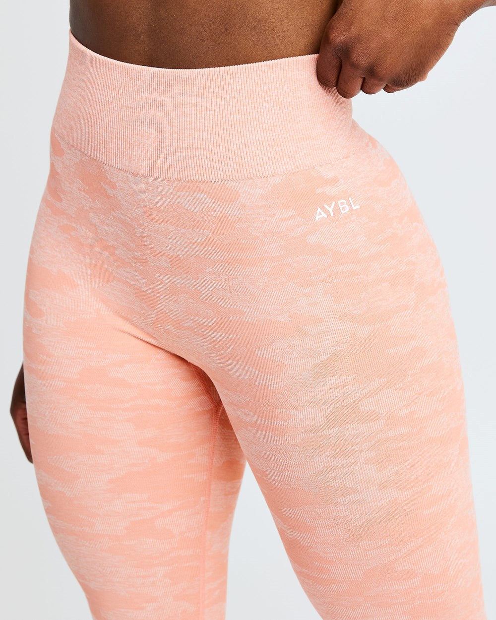 AYBL Evolve Camo Seamless Leggings Peach | 0823541-CB