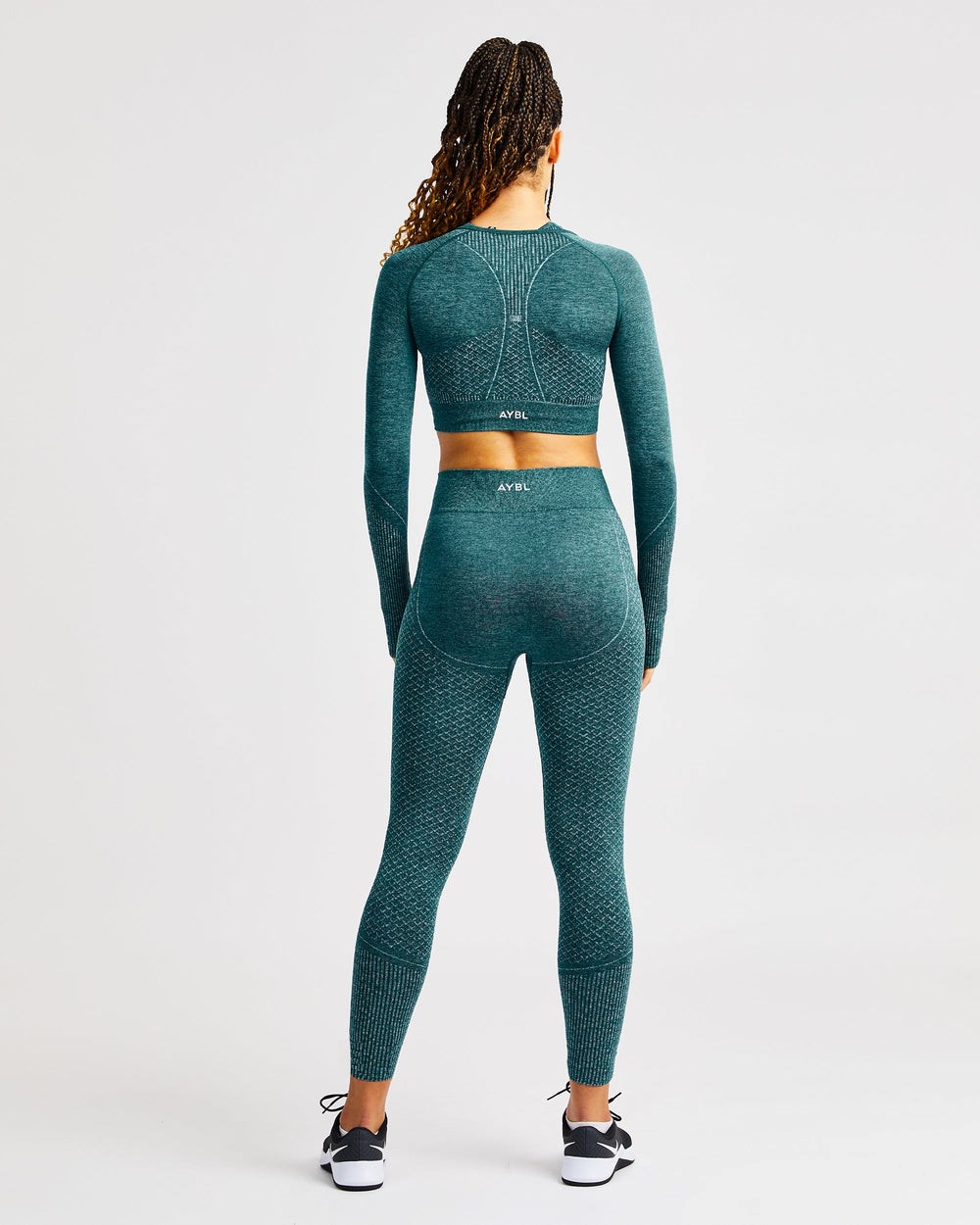 AYBL Impact Seamless Long Sleeve Crop Top Groen | 3189065-MN