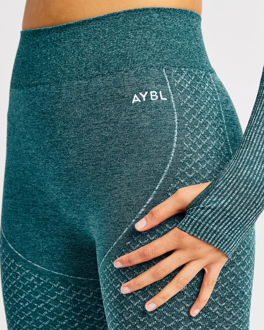 AYBL Impact Seamless Long Sleeve Crop Top Groen | 3189065-MN