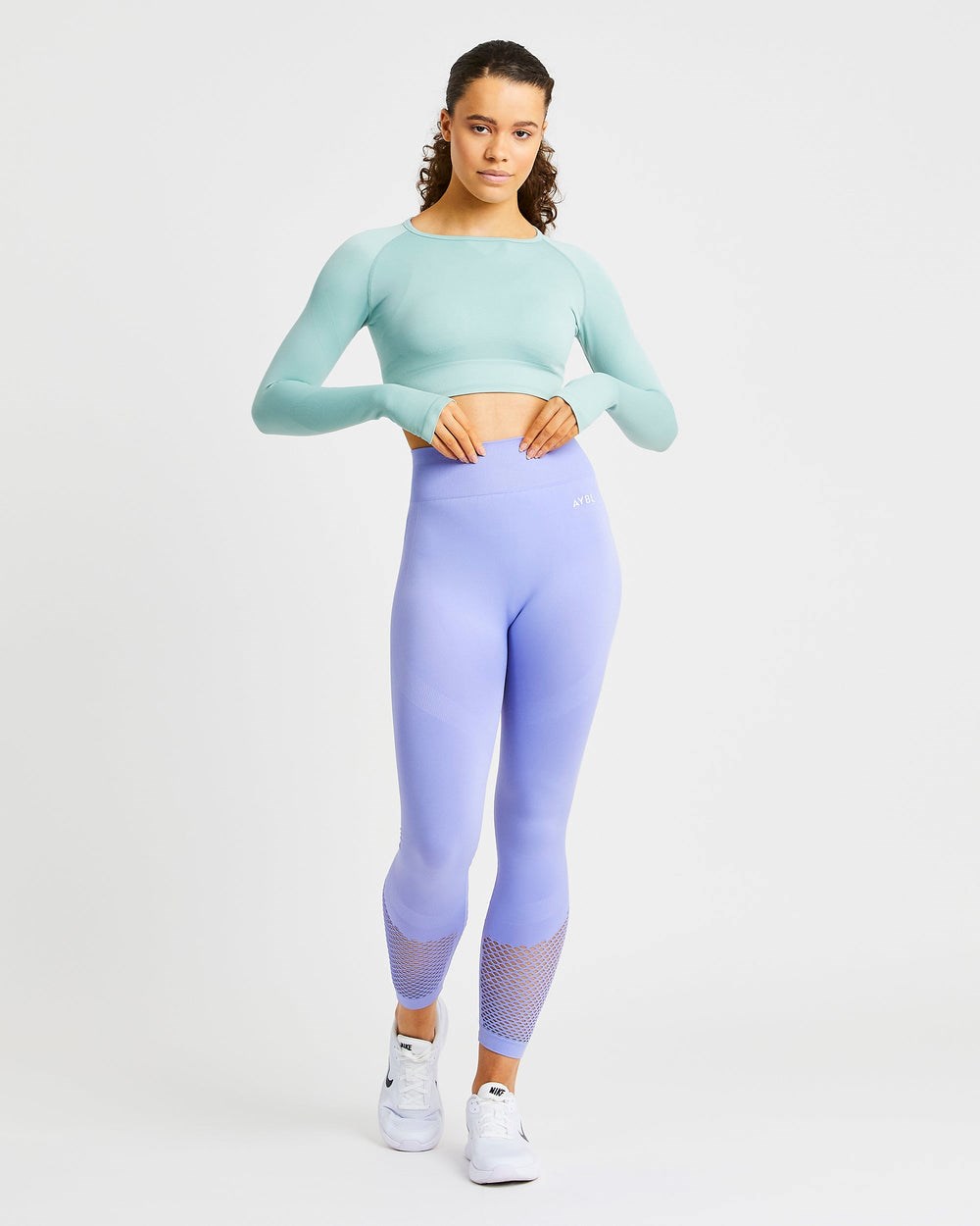 AYBL Reform Seamless Long Sleeve Crop Top Groen | 4638710-MK