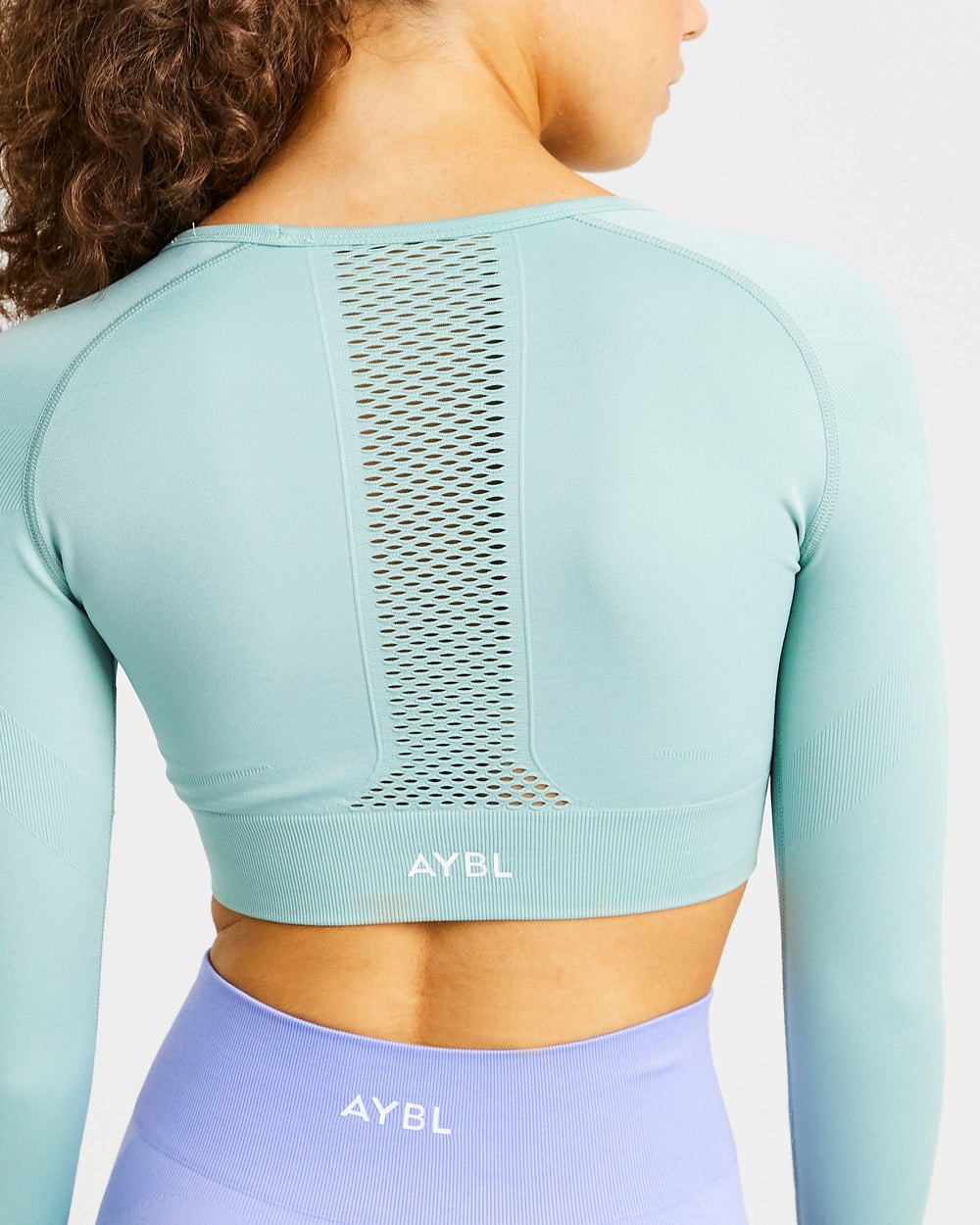 AYBL Reform Seamless Long Sleeve Crop Top Groen | 4638710-MK