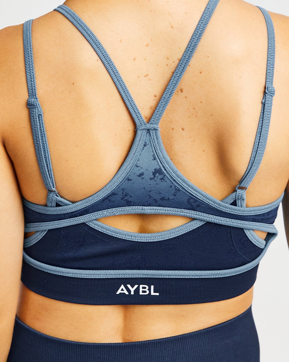 AYBL Flare Seamless Sports Bra Blauw | 9871652-MJ