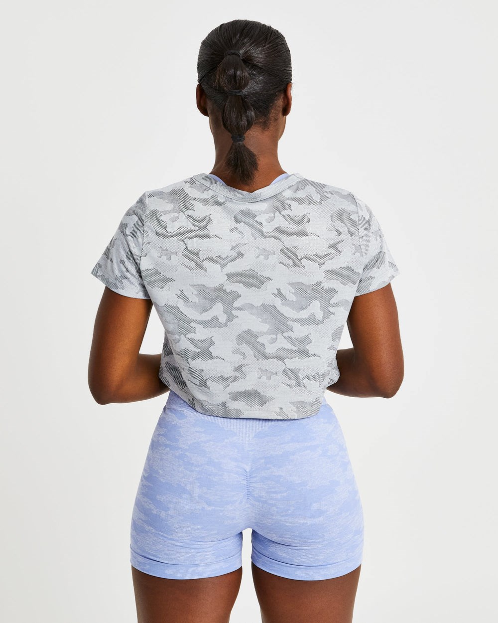 AYBL Evolve Camo Crop T Shirt Grijs | 1257490-SQ