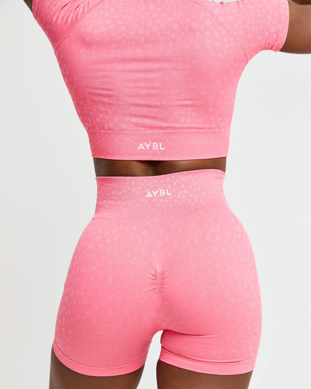 AYBL Evolve Speckle Seamless Shorts Koraal Roze | 7038546-YT