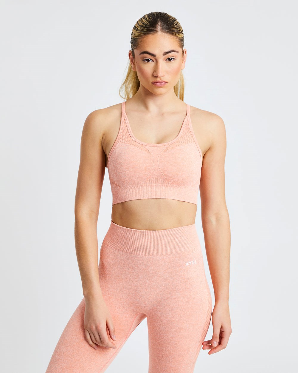 AYBL Motion Seamless Sports Bra Peach Marl | 9203567-FI