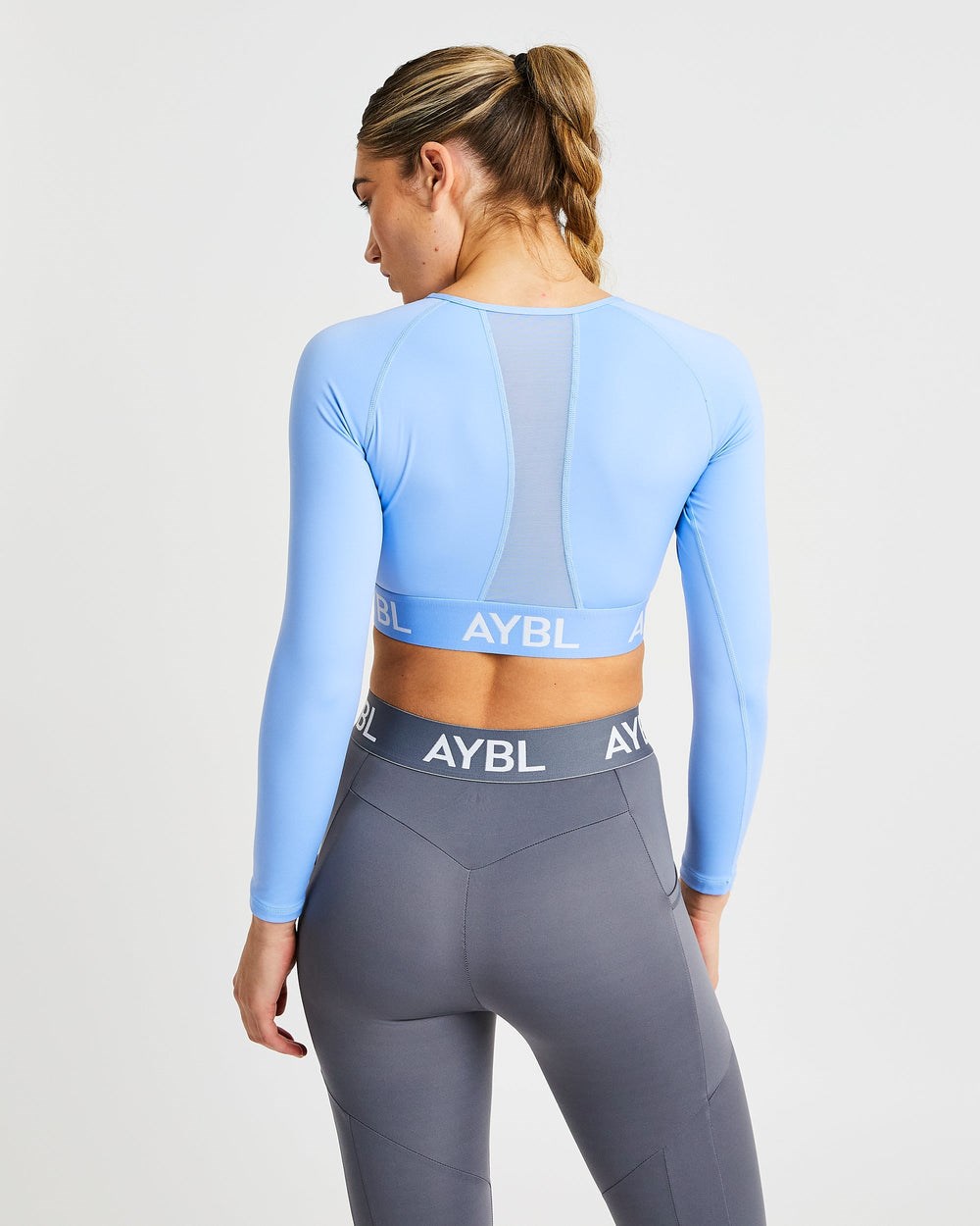 AYBL Training Long Sleeve Crop Top Blauw | 1297485-QX