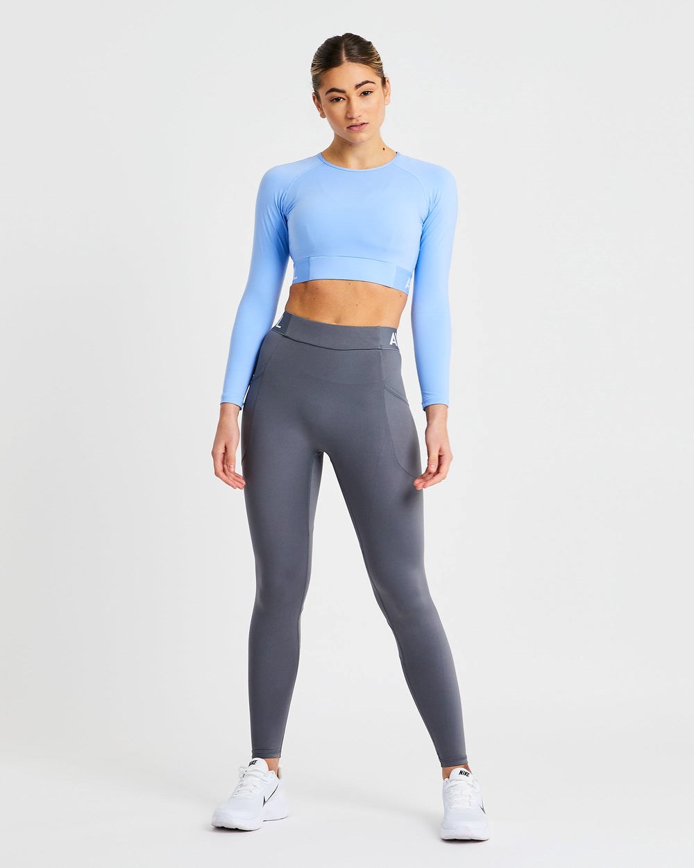 AYBL Training Long Sleeve Crop Top Blauw | 1297485-QX