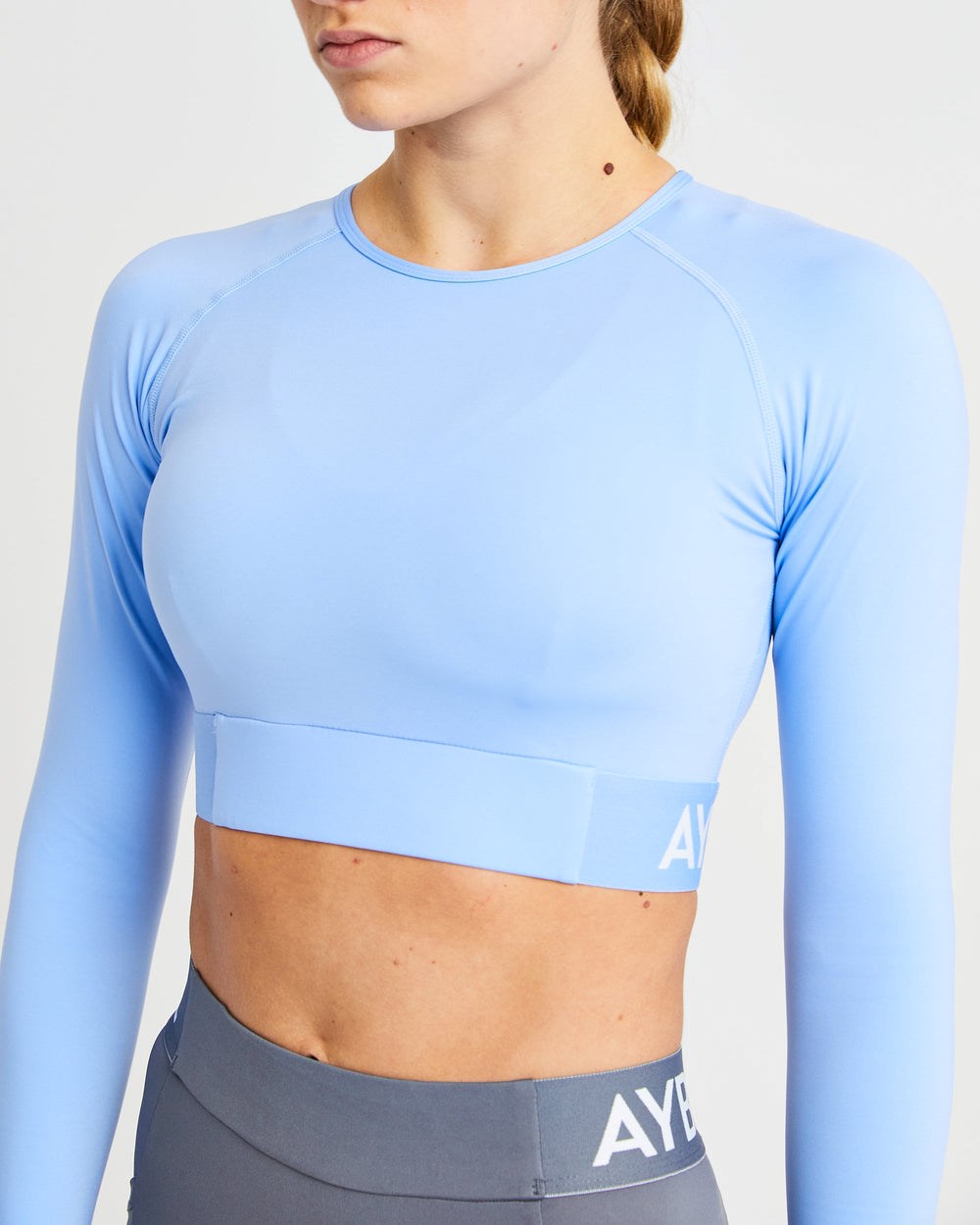 AYBL Training Long Sleeve Crop Top Blauw | 1297485-QX