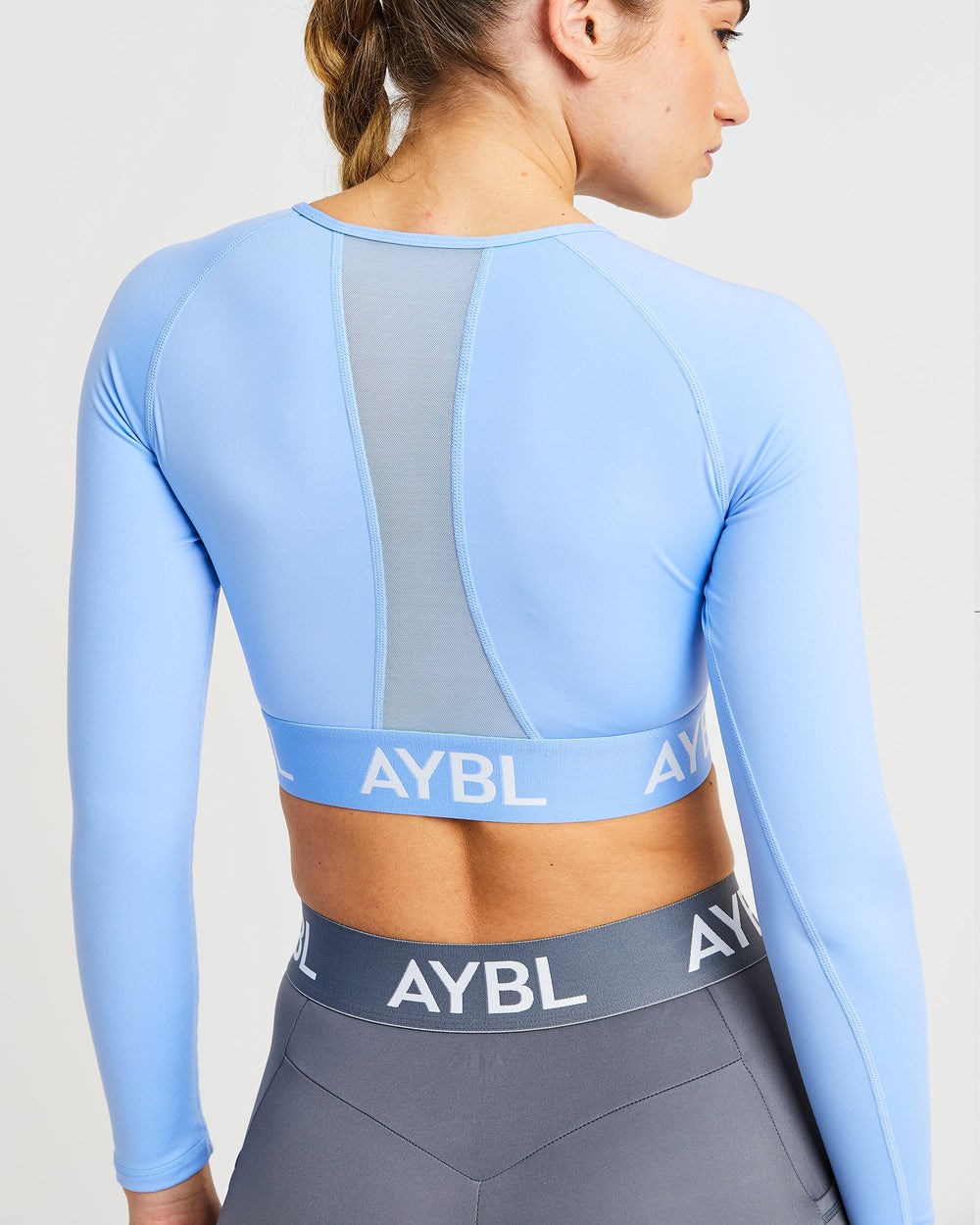 AYBL Training Long Sleeve Crop Top Blauw | 1297485-QX