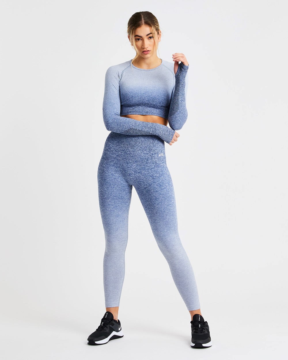 AYBL Pulse Ombré Seamless Leggings Donkerblauw | 8315420-KD