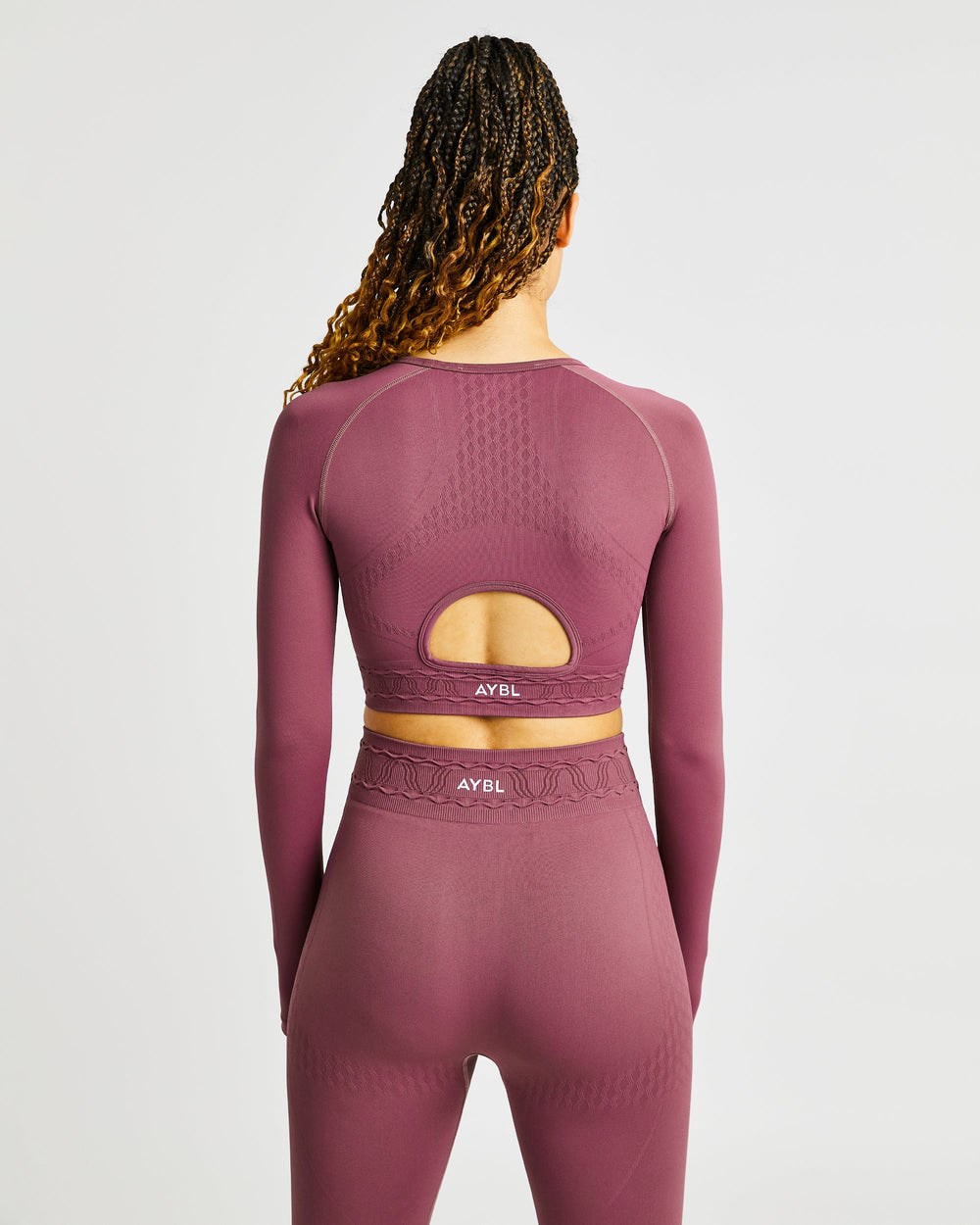 AYBL Elevate Seamless Long Sleeve Crop Top Roze | 7104928-RK