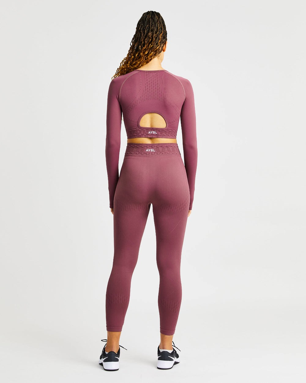 AYBL Elevate Seamless Long Sleeve Crop Top Roze | 7104928-RK