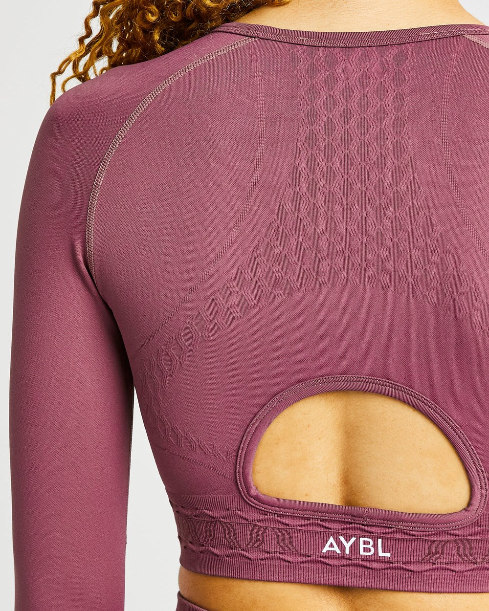 AYBL Elevate Seamless Long Sleeve Crop Top Roze | 7104928-RK