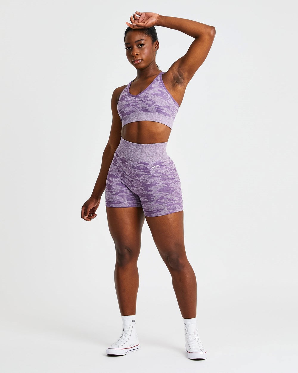 AYBL Evolve Camo Seamless Sports Bra Plum | 6745083-AX